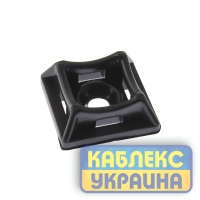 Майданчик універсальний 20х20 з отвором для стяжки шириною до 5мм чорна (пач 50шт) APRO