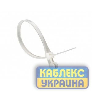 Стяжка кабельна з кріпленням 5x200 біла (пач 100шт) APRO