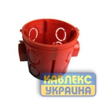 Подрозетник евро сборной глубокий д60 (016) (красный)  (100 шт.)