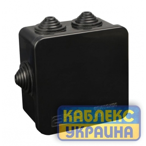 Розподільча  коробка серії UAtmo Jet Black 85*85*50 (уп. 20шт)