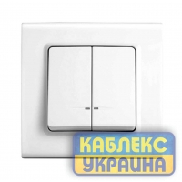 Вимикач 2 скр з підсвічуванням Linnera