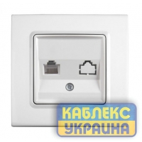 Розетка телефонна TF Linnera Крем