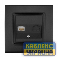 Розетка комп&rsquo;ютерна Linnera Чорна Ніч