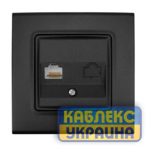 Розетка комп&rsquo;ютерна Linnera Чорна Ніч