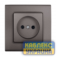 Розетка 1 скр Linnera (Антрацит)