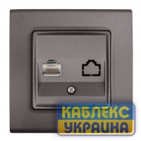 Розетка комп&rsquo;ютерна Linnera (Антрацит)