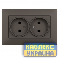 Розетка 2 скр Linnera (Антрацит)