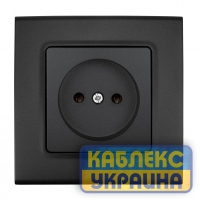 Розетка 1-ная прихована Linnera Чорна Ніч