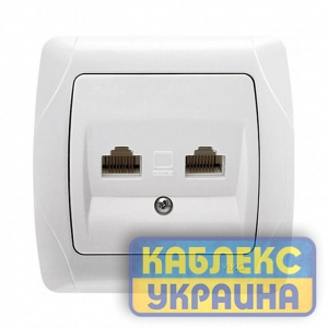 Розетка комп&rsquo;ютерна (подвійна) Кармен