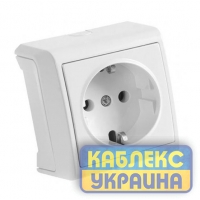 Розетка 1 з заземленням, відкрита ВЕРА