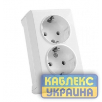 Розетка 2 з заземленням, відкрита ВЕРА