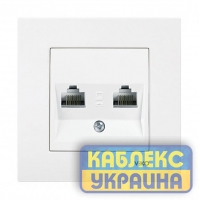 Розетка комп&rsquo;ютерна (подвійна) Карре
