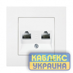 Розетка комп&rsquo;ютерна (подвійна) Карре