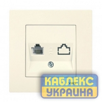 Розетка комп&rsquo;ютерна Карре крем