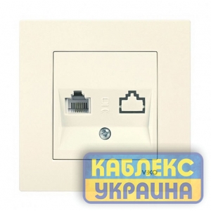 Розетка комп&rsquo;ютерна Карре крем