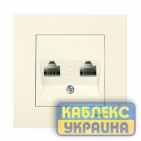 Розетка комп&rsquo;ютерна (подвійна) Карре крем