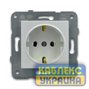 Розетка з заземленням без рамки Карре
