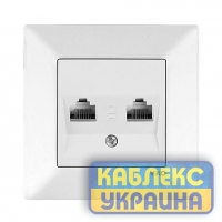 Розетка комп&rsquo;ютерна (подвійна) Мерідіан