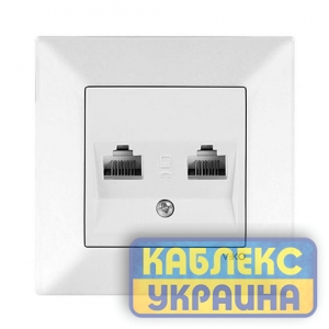 Розетка комп&rsquo;ютерна (подвійна) Мерідіан