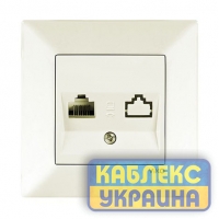Розетка комп&rsquo;ютерна Мерідіан крем