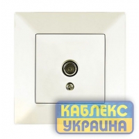 Розетка прохідна TV 12 DV Мерідіан крем