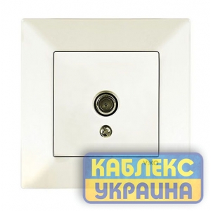 Розетка прохідна TV 12 DV Мерідіан крем
