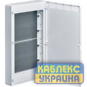 Щит 4-рядний для ММ-обладнання, зовнішній, білі пластикові перфоровані двері, GOLF  Розмір 460*688*98 IP20