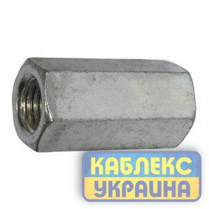 З'єднувальна муфта для різьбових стрижнів заземлення М16, оцинкована