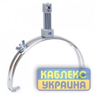 Коньковий півкруглий тримач дроту з пластиком, сталь оцинкована