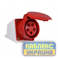 Силовий роз'єм настінна розетка 32 А 5 штирьків  (10 шт) серія STANDART