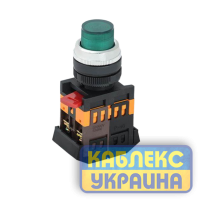 Кнопка ABLF-22 зелена d22мм 220V
