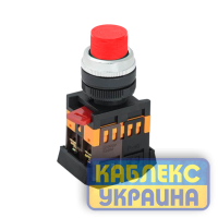 Кнопка ABLF-22 червона d22мм 220V