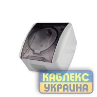 Розетка  1-а зовнішня c кришкою, c з/к IP-44 (10/120), Viktori GISelt