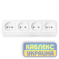 Розетка 4-а зовнішня без з/к, IP 20 (96шт.) , Premiera GISelt