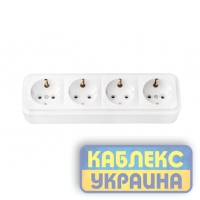 Розетка 4-а зовнішня з з/к, IP 20 (70шт.) , Premiera GISelt