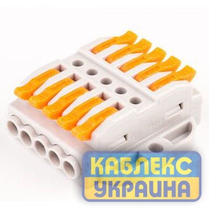 Клемник з'єднувальний   5-и провідний, двосторонній з кріпленням