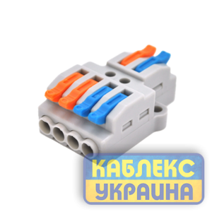 Клема з&rsquo;єднувальна універсальна прохідна 4-2 (50 шт./уп)