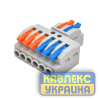 Клема з&rsquo;єднувальна універсальна прохідна 6-2 (50 шт./уп)