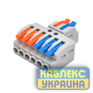 Клема з&rsquo;єднувальна універсальна прохідна 6-2 (50 шт./уп)