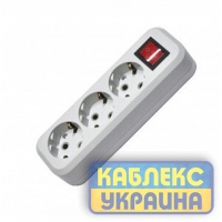 Колодка для подовжувача 3-а з з/к з вимикачем GISelt (16/160 шт.)