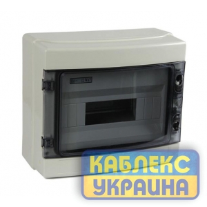 Щит SIRIUS  зовнішній герметичний на 12 модулів (10 шт/ящ) Розмір 300*260*130