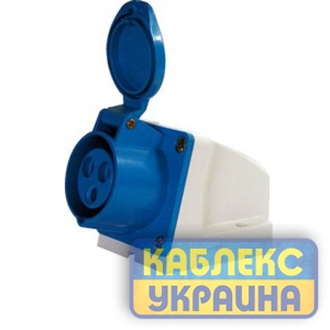 Силовий роз'єм настінна розетка 32 А 3 штирька (10 шт) серія STANDART