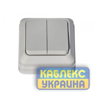 Вимикач 2-й зовнішній GISelt Aurora (10/200 шт.)