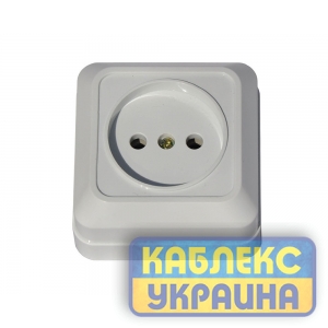 Розетка 1-а без з/к зовнішня (кераміка) GISelt Aurora (10/200 шт.)