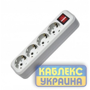 Колодка для подовжувача 4-а з з/к з вимикачем GISelt (14/112 шт.)