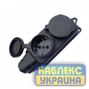 Колодка 2 гнізда із з/к каучук GISelt (6/120 шт.)