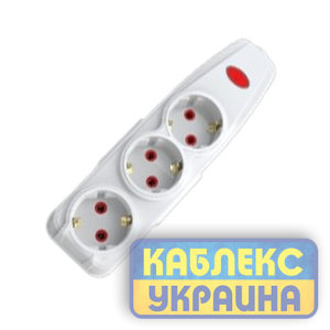 Колодка для подовжувача 3-а з з/к з вимикачем швидкий монтаж GISelt Premium (72шт.)