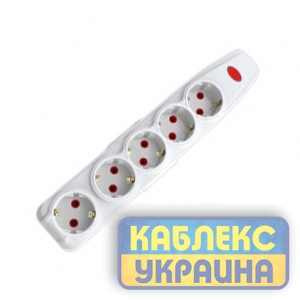 Колодка для подовжувача 5-а з з/к з вимикачем швидкий монтаж GISelt Premium (52шт.)
