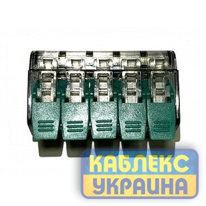 Клемник з'єднувальний 5-провідний, прозорий (50)
