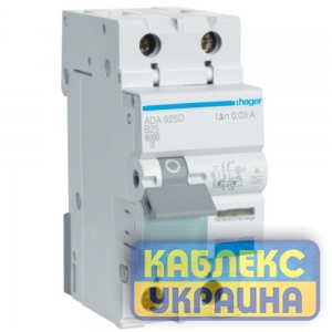 Диф.авт. 1+N 25А B 30мА Hager 6kA